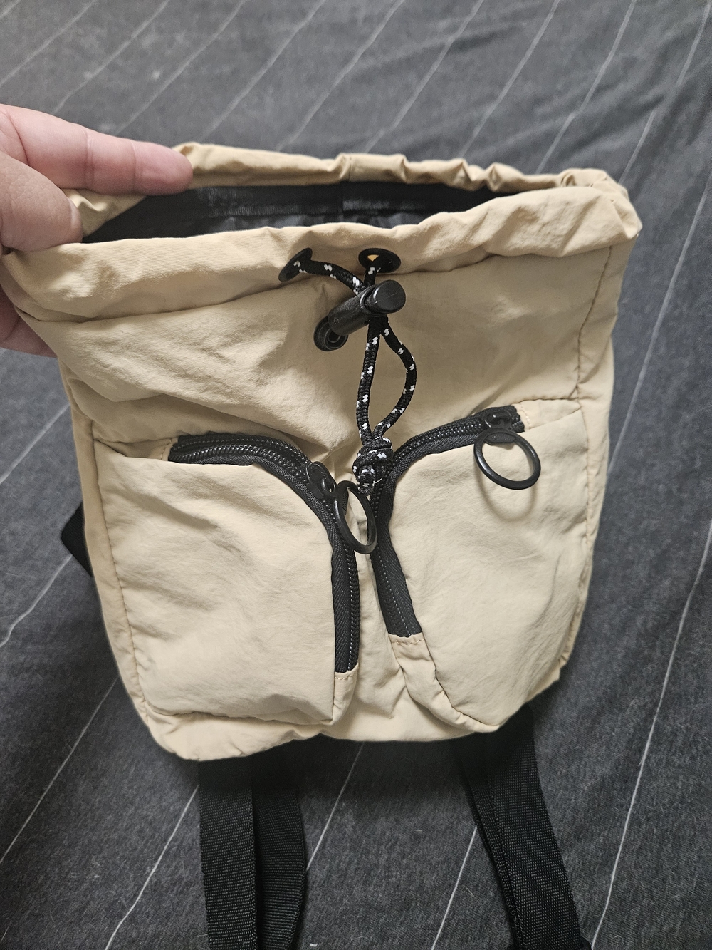 Puma Beige Mini Backpack with Black Straps - Picture 2 of 5